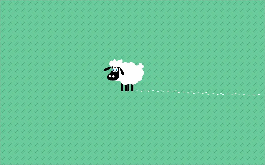 Cartoon background of a fluffy white sheep