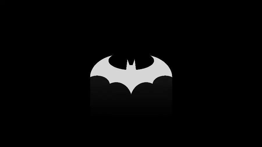 Black photo of the page with Batman symbol design