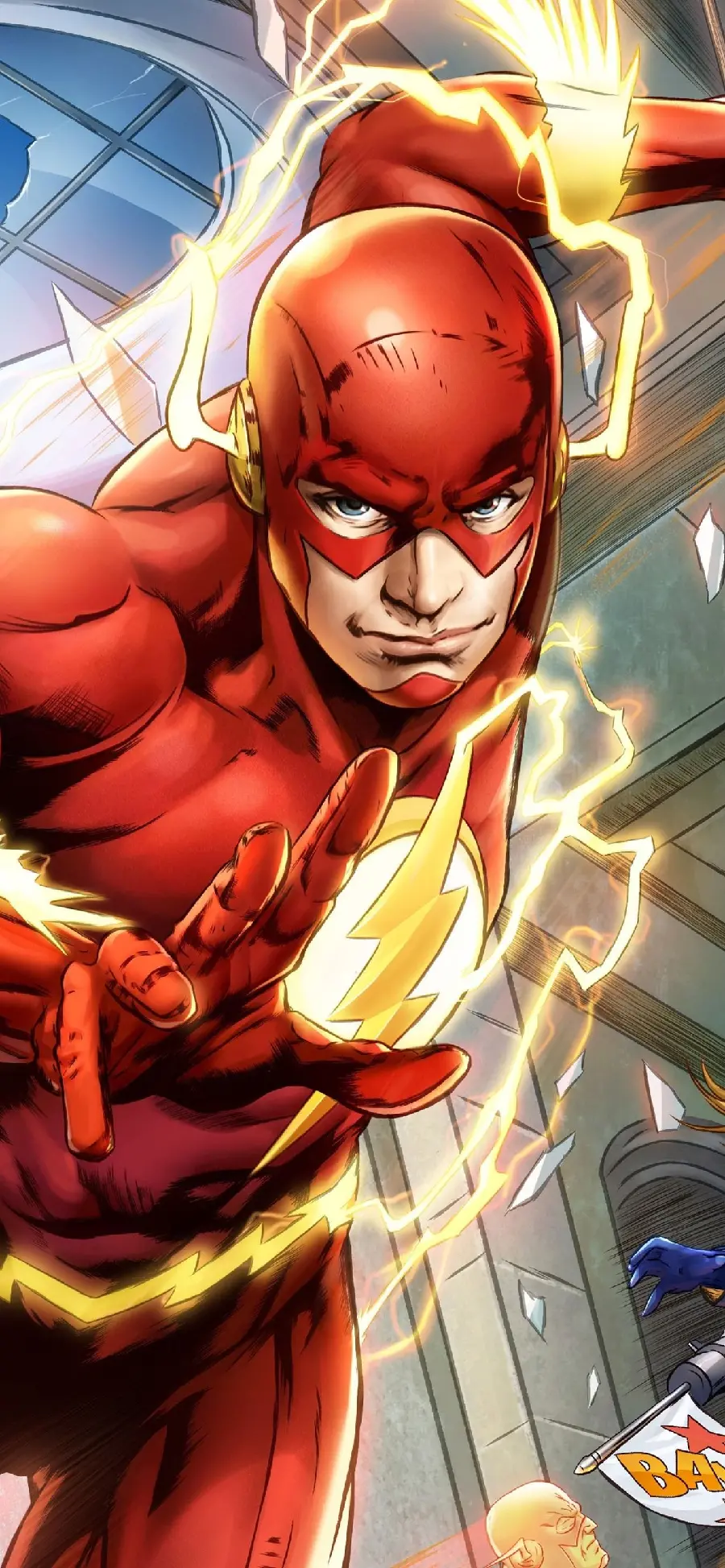 Beautiful DC Comics Flash Background Image Suitable for Phone Lock Screen