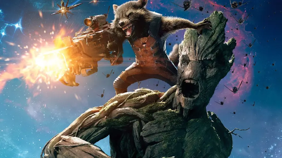Groot and Rocket Raccoon Picture