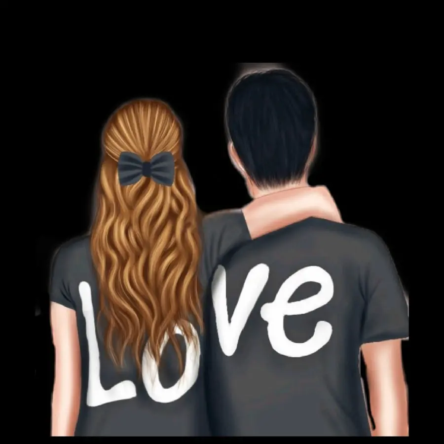 Love profile photo of girl and boy next to each other Hem