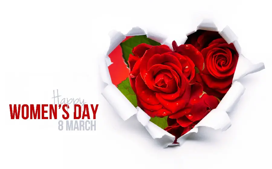 An attractive photo to congratulate and honor all women on their special day