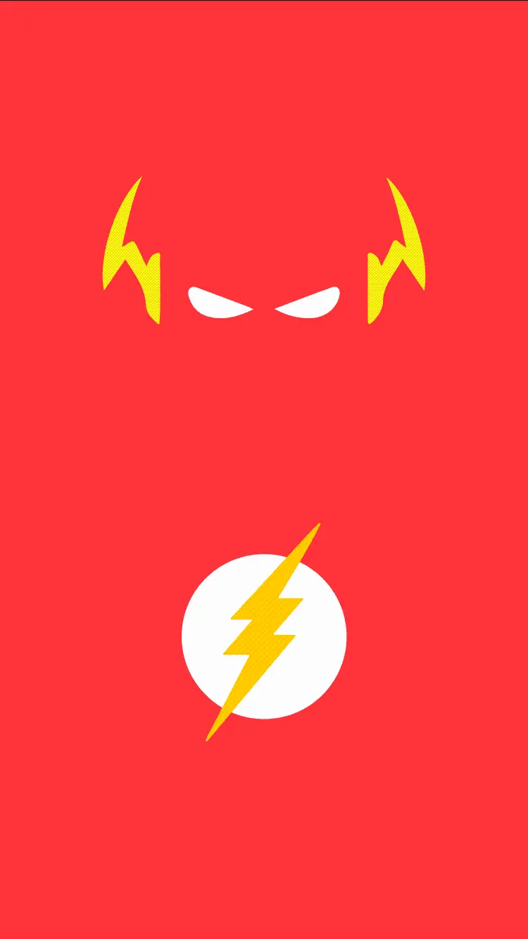 Red Background With The Flash Logo