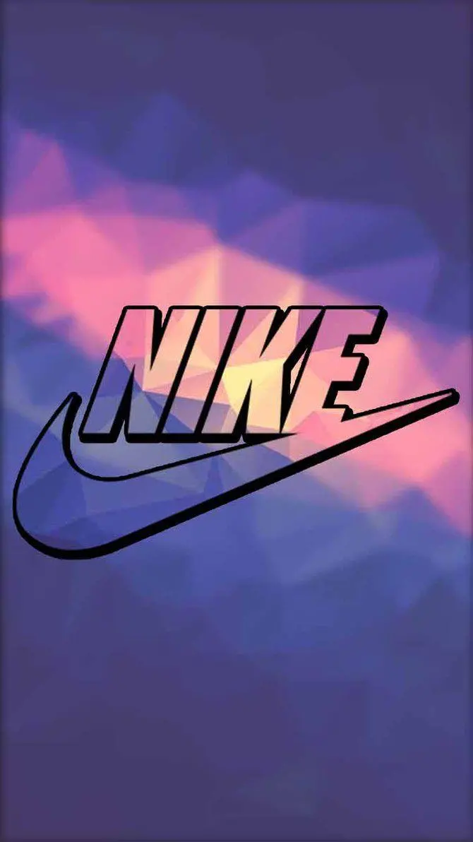 Large Transparent Nike Logo on Purple Background
