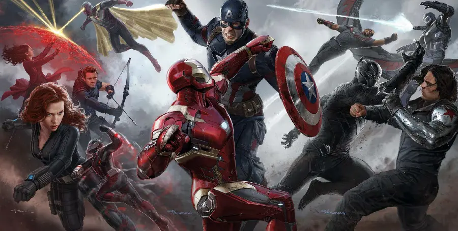Cool and interesting photo from the Marvel movie and superheroes fighting