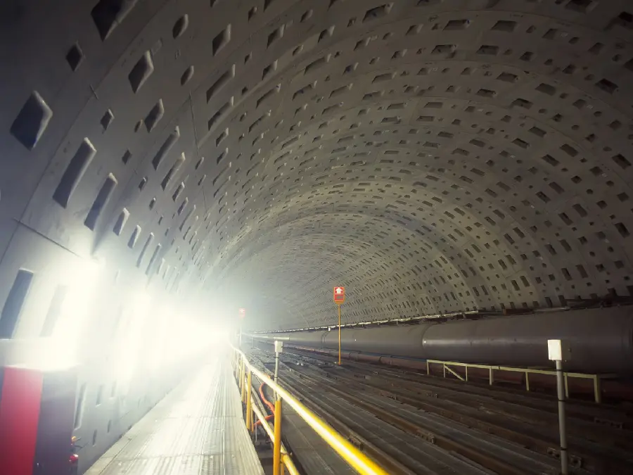 Road photo in tunnel