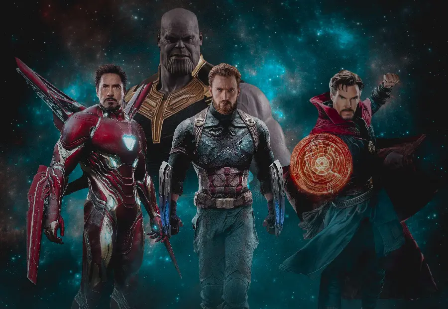 Iron Man and Thanos Stock Photo