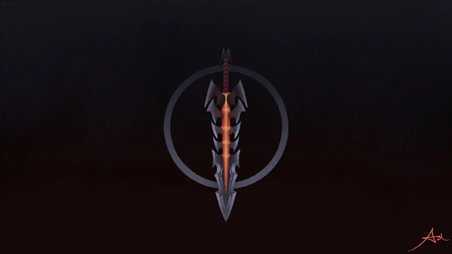 Legendary Minimalist Sword Image for Windows Wallpaper