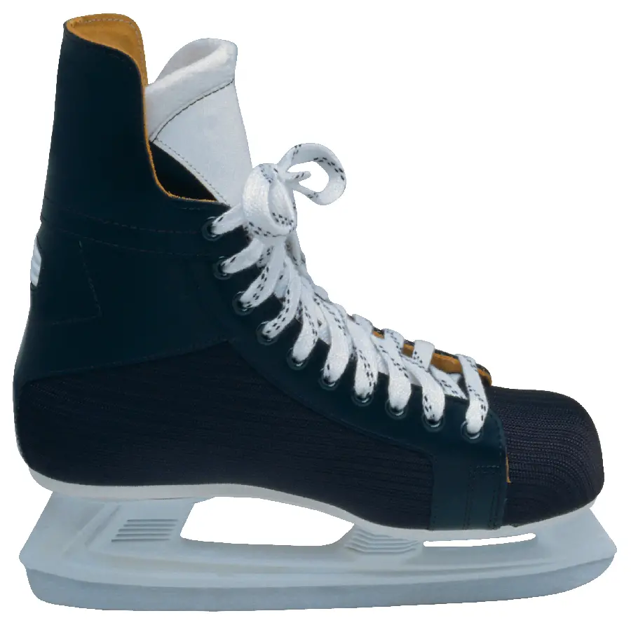 Black hockey shoes and equipment photo