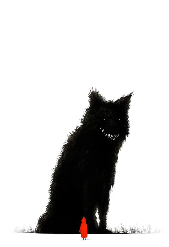 Exciting wolf drawing background for png design work