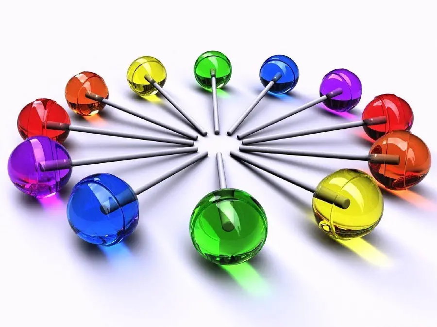 Image of colorful glass candies