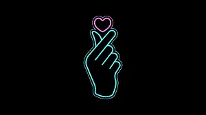 Black Photo for Highlight with Hand and Heart Design