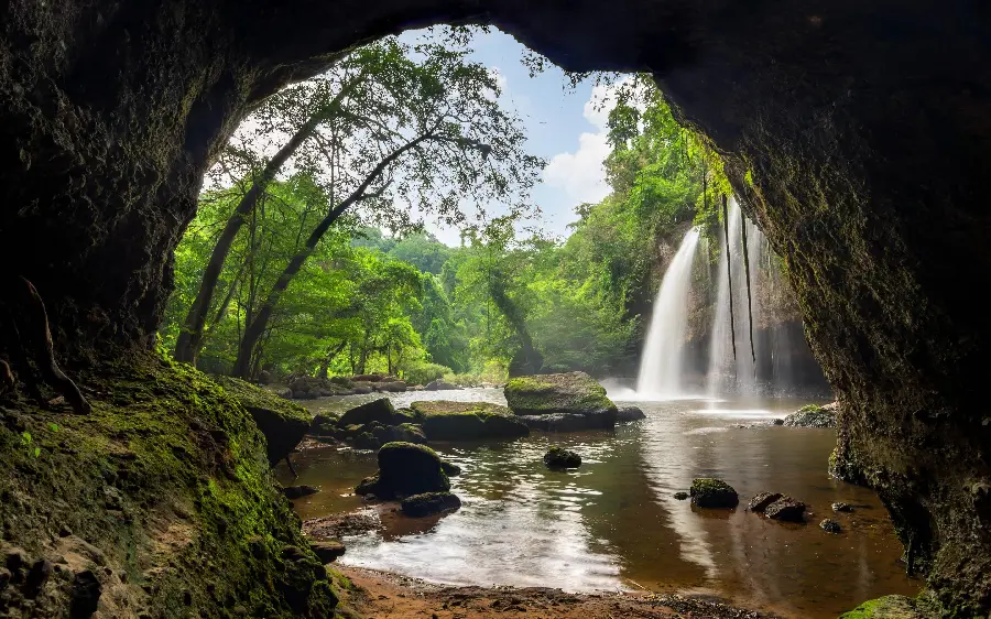 Pure nature photo of Cave lake