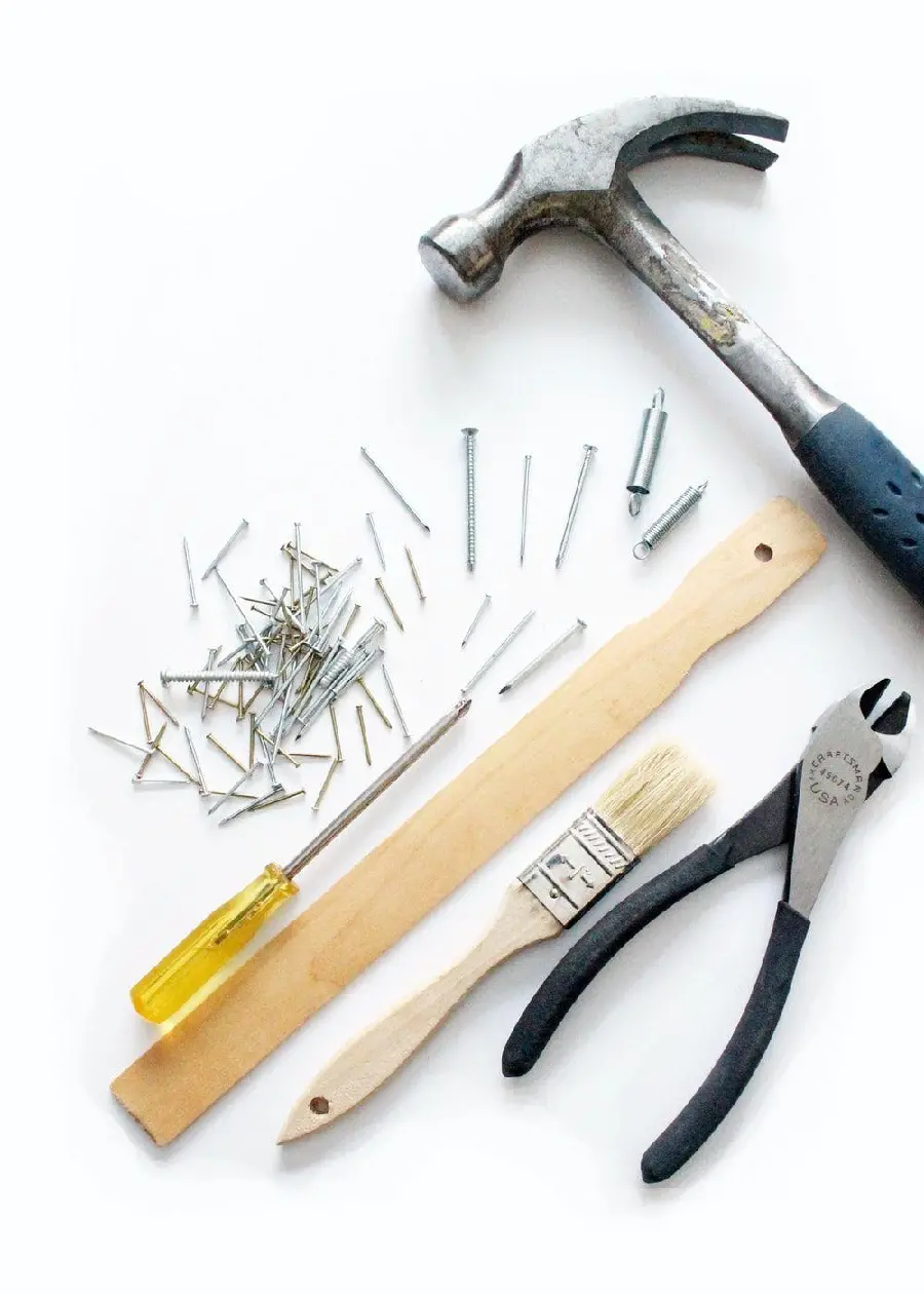 Woodworking hand tools in White background hd quality