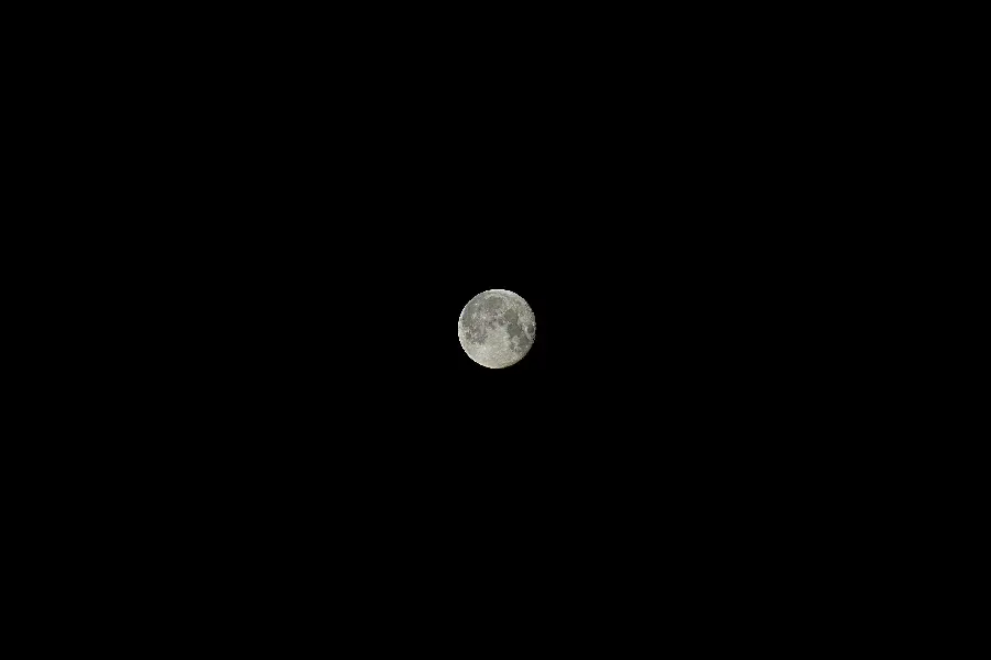 Raw black photo with full moon pattern and black photo with moon