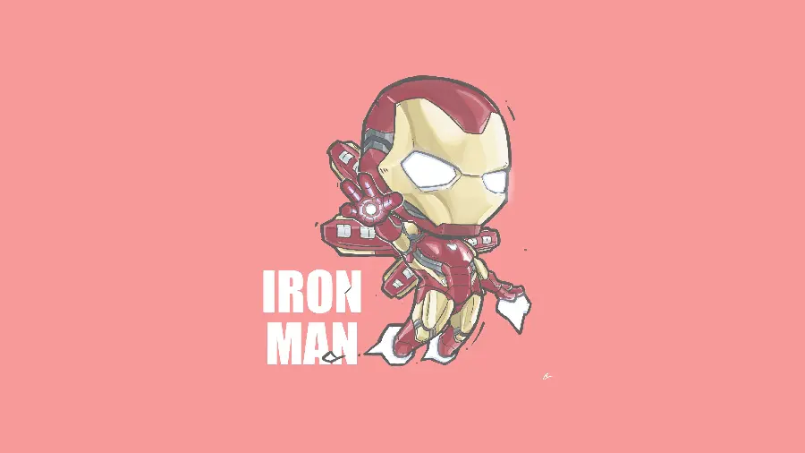 Minimal Iron Man Cartoon Photo