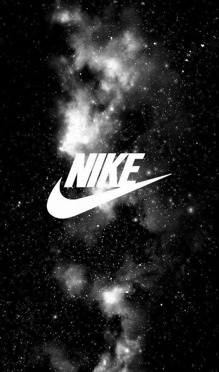 Night Stars Background with Nike Logo for Phone Wallpaper