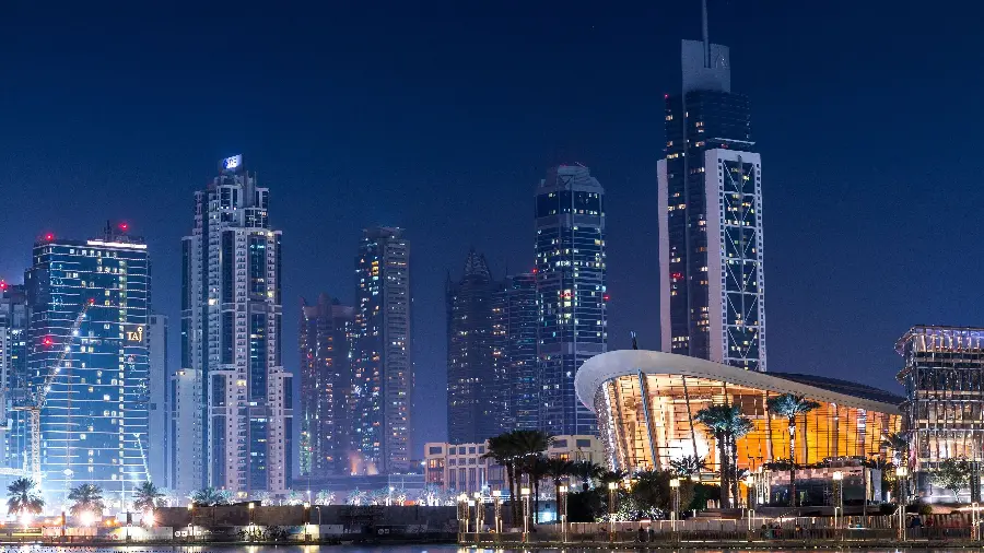 Dubai City View Photo at Night 6K