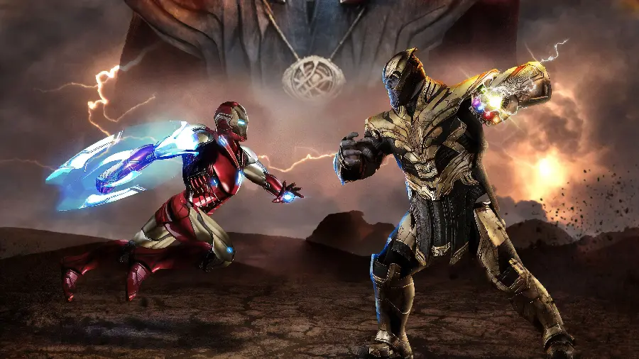 Iron Man and Thanos wallpaper