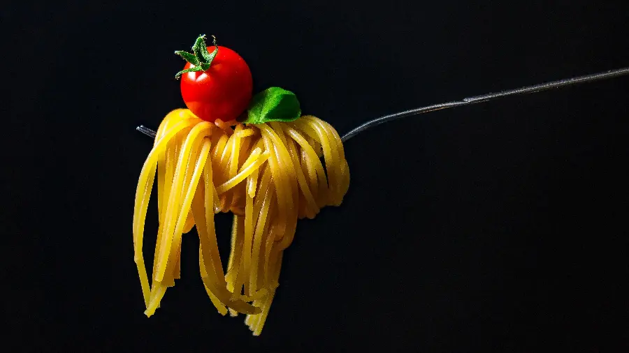 Italian Pasta Wallpaper with Black Background