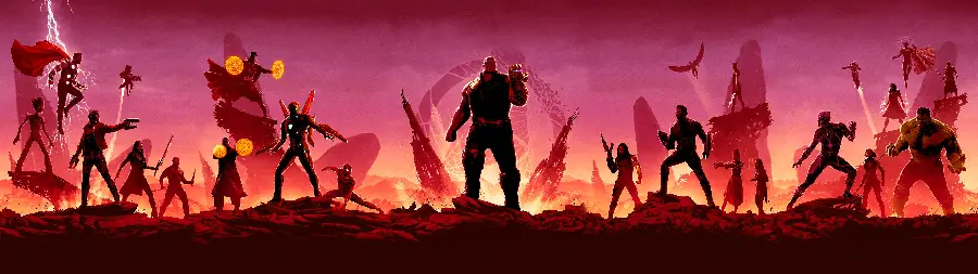 Avengers Wallpaper from the Marvel Movie Series for Multiple Displays