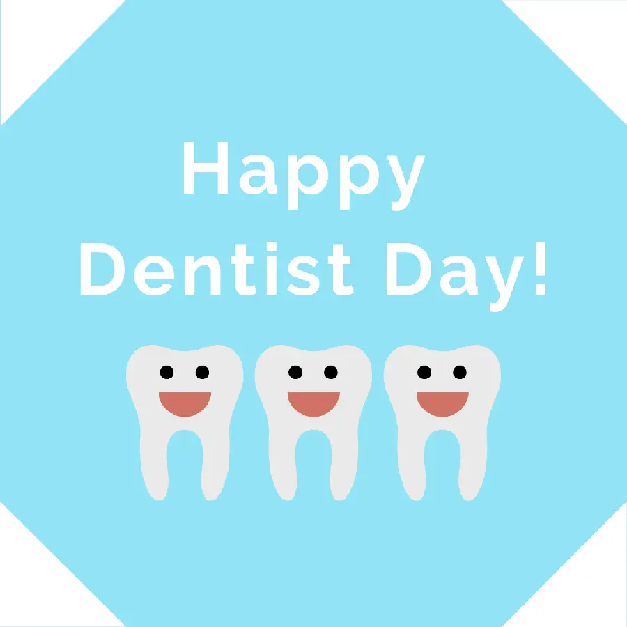 World Dentist Day greeting photo in PNG format