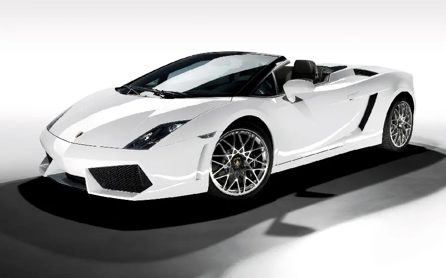 Cool White Lamborghini Car Digital Profile Image