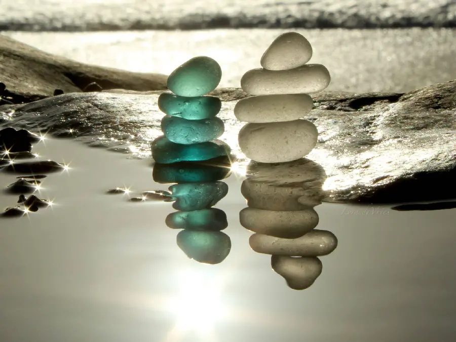 Silica Sea Glass Stones by the Sea Transparent Colored