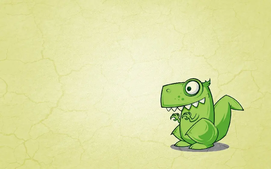 Simple Cartoon Dinosaur Drawing