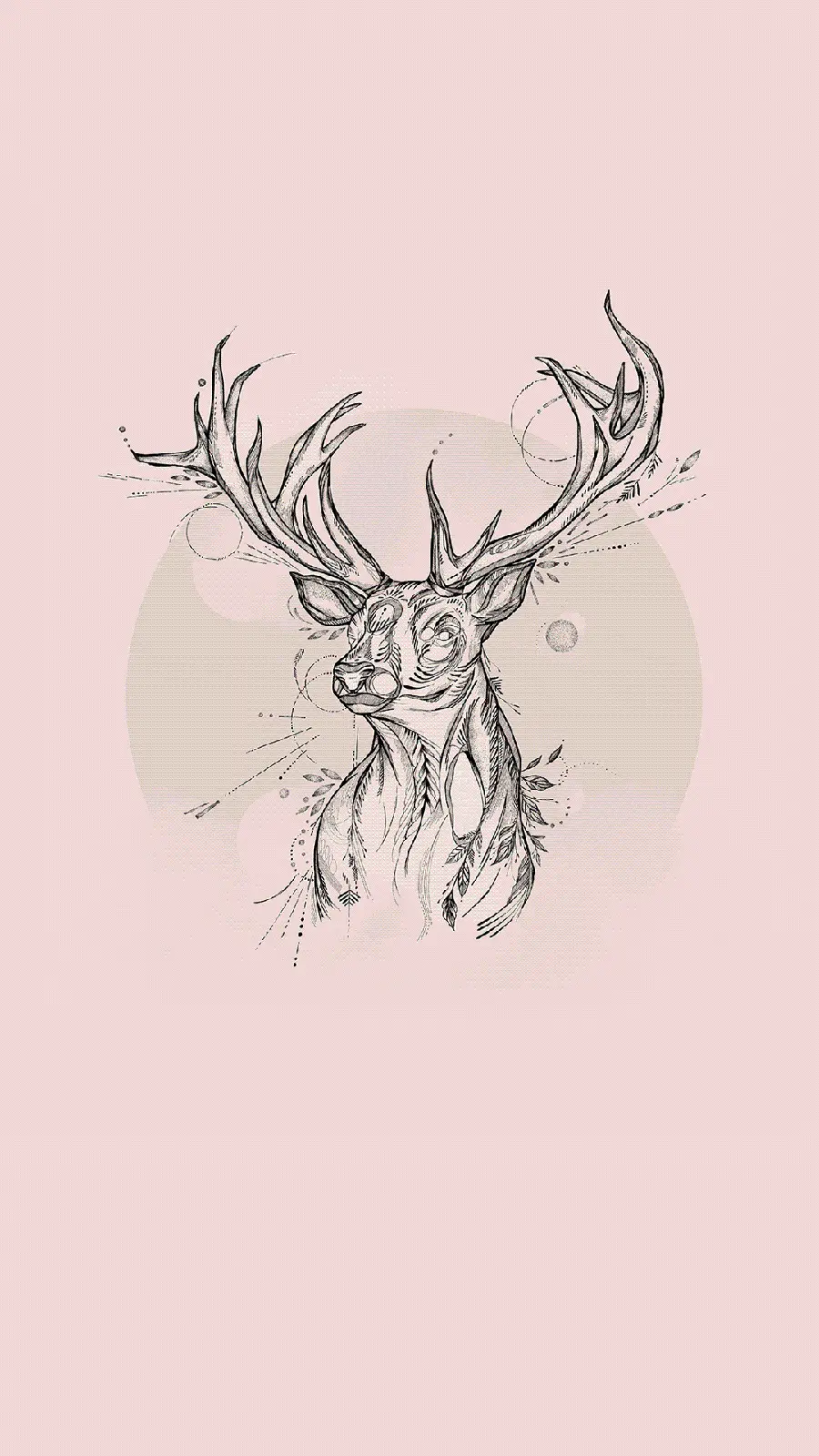 Minimal deer photo for mobile phone wallpaper
