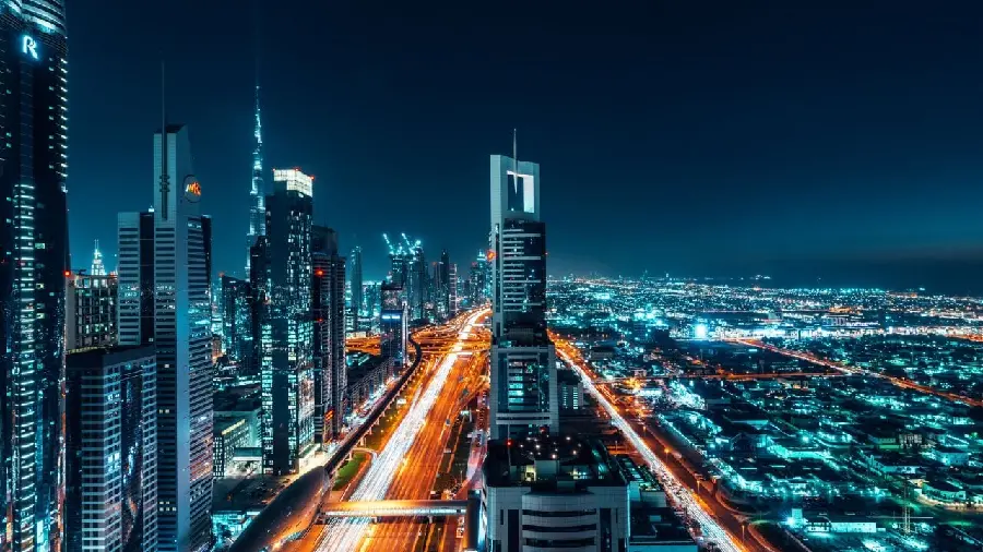 Dubai Night Photo with 6K Quality