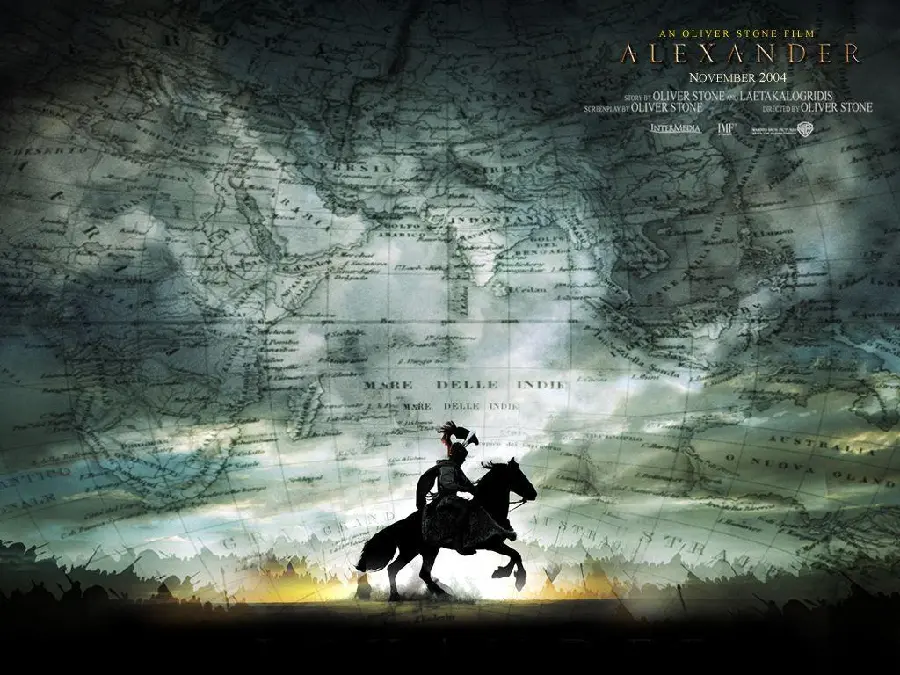 Wallpaper of the Earth with the conquests of Alexander the Great