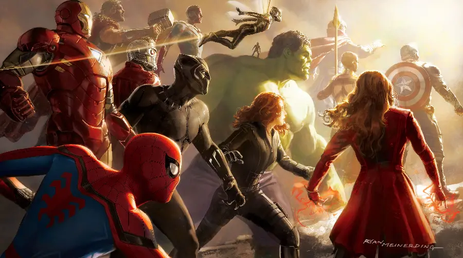 Avengers 8K Character Battle Photo