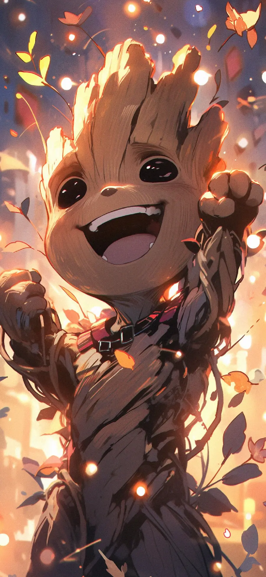 Groot phone wallpaper for Marvel superhero fans