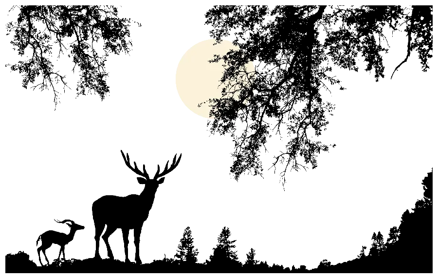 Black and white monochrome PNG painting of a phew or phew