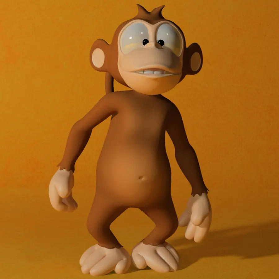 Free download of children's drawing monkey pictures