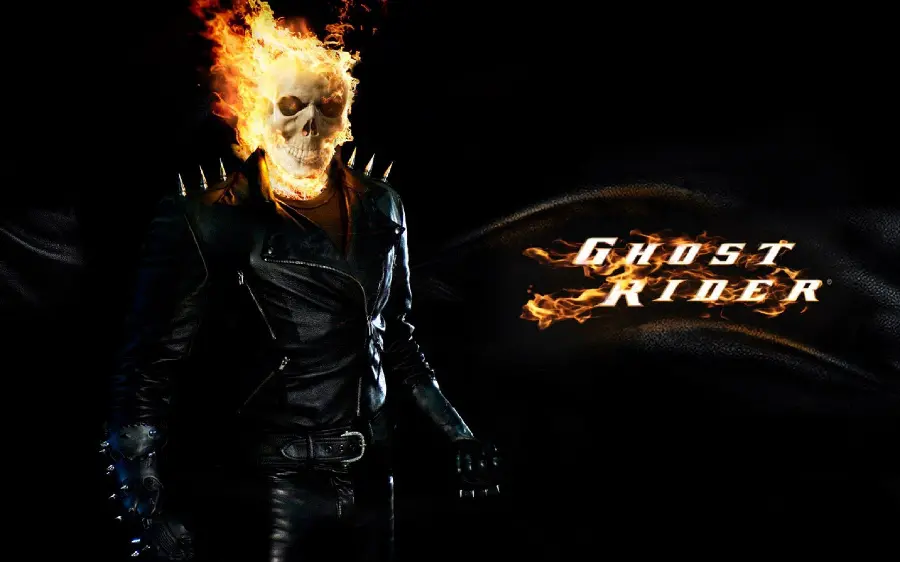 Very cool and very creepy photo of Johnny Blaze Ghost Rider