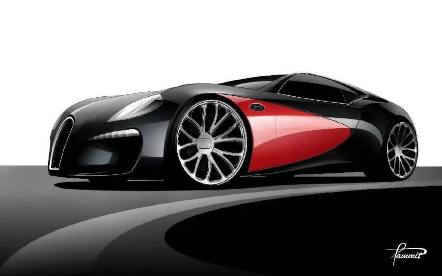 Cartoon photo of a cool and crazy car with excellent resolution