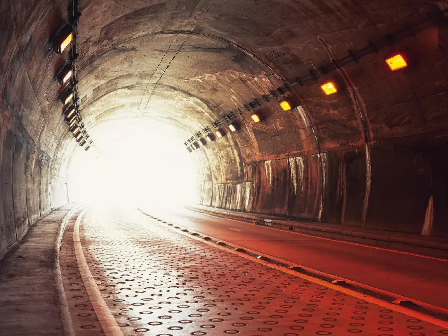 Tunnel and road