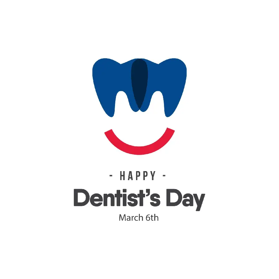 Photo of Dentist's Day greetings in English