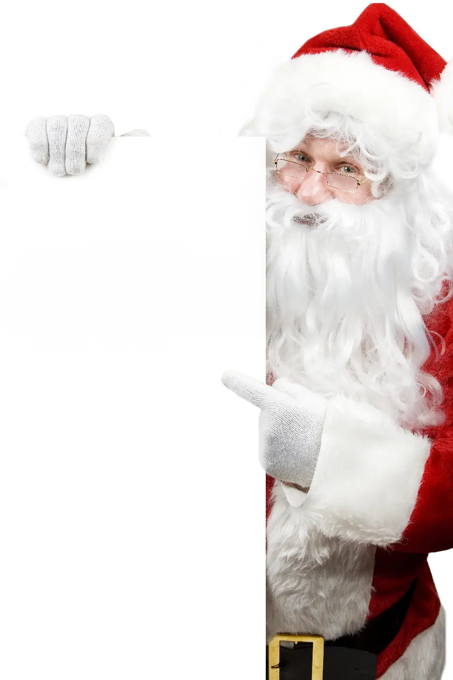 Santa Claus template and frame for writing text
