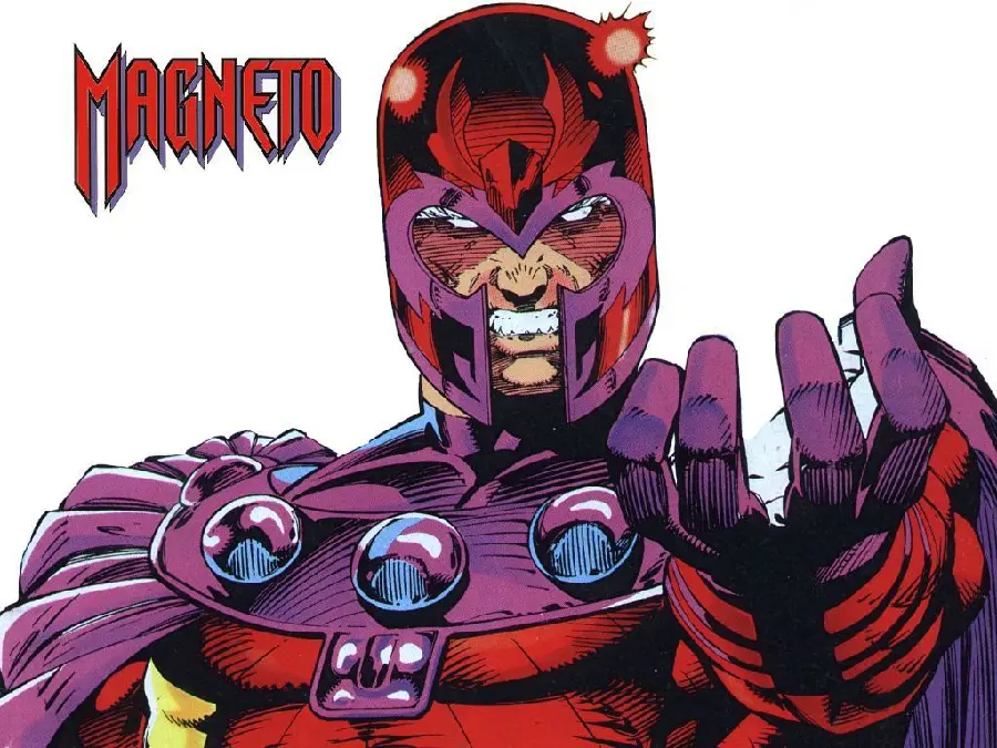 Magneto background on a white and light background 