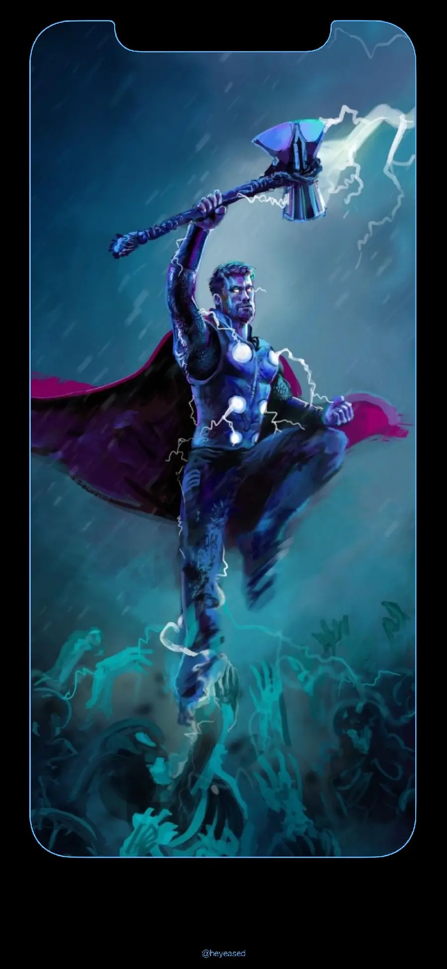 New Hammer and Thor Photo for iPhone Wallpaper