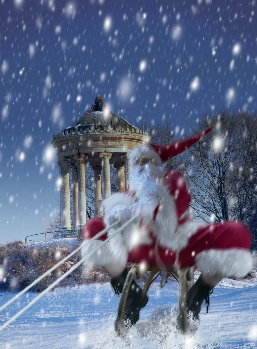 Santa Claus Flying Photo