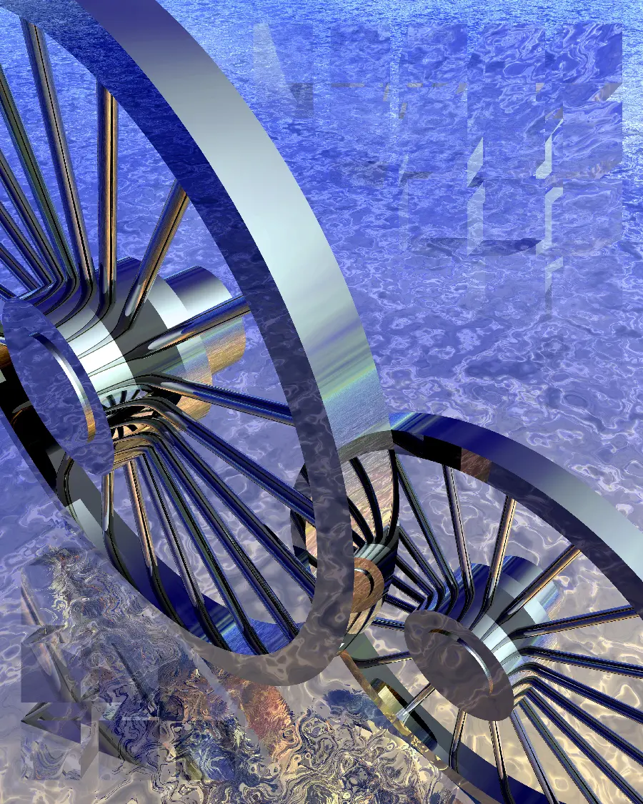 3D metallic world photo for digital design enthusiasts