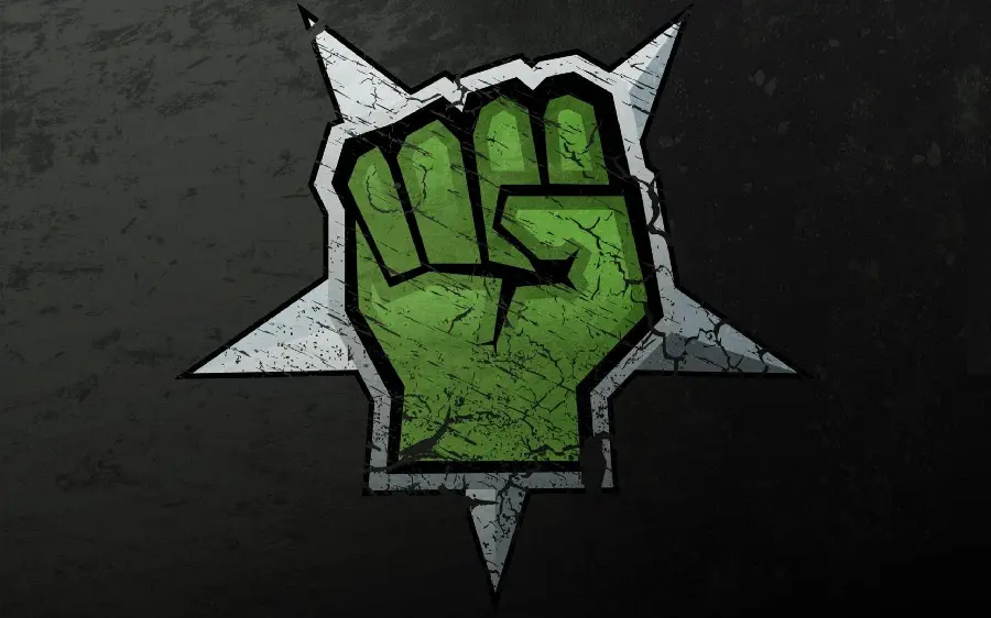Cool Graffiti or Mural Wallpaper with Hulk Logo