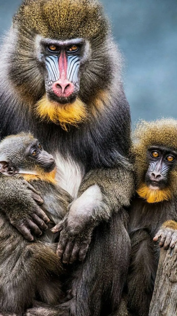 Download high quality and full HD image of the king baboon family suitable for printing
