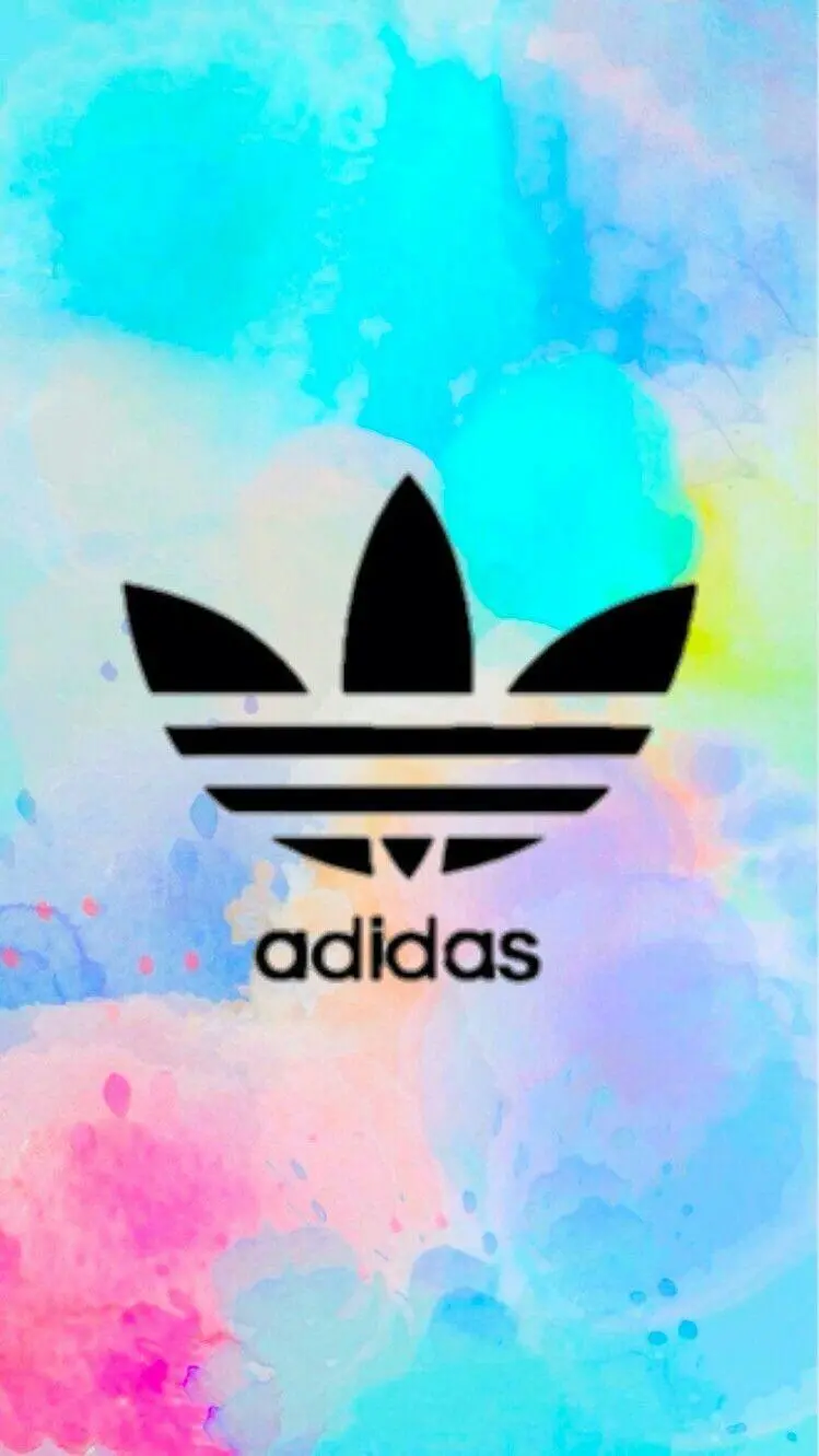 Adidas Graffiti Stock Photo with Happy and Watercolor Background