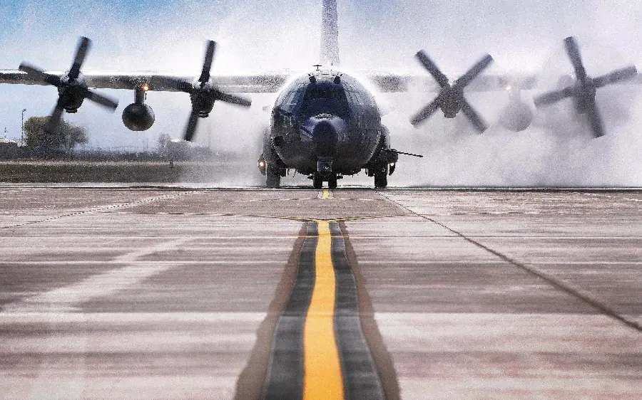 Spectacular and attractive Hercules C 130 stock image suitable for laptop background 