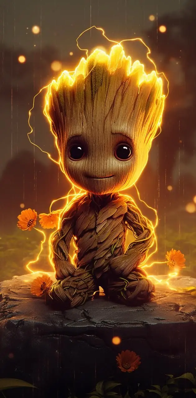 High quality background photo for phone with Groot design